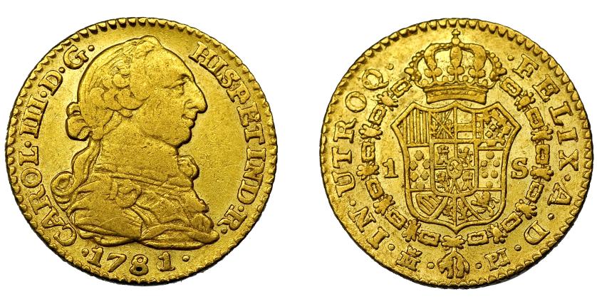 527   -  CARLOS III. 1 escudo. 1781. Madrid. PJ. VI-1125. MBC.