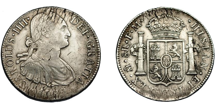 549   -  CARLOS IV. 8 reales. 1799. México. FM. VI-795. Plata agria. MBC.