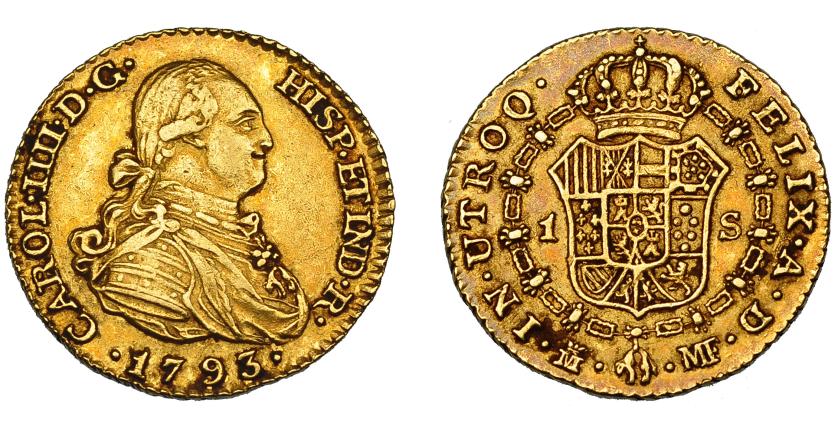 559   -  CARLOS IV. Escudo. 1793. Madrid. MF. VI-908. MBC+.