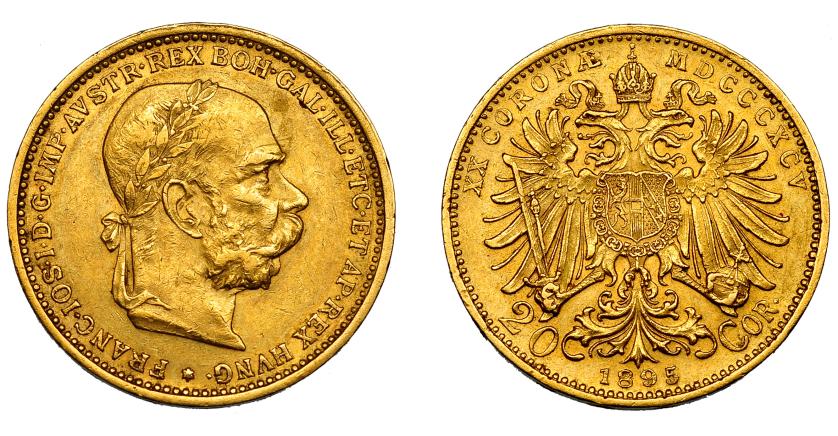 668   -  AUSTRIA. Francisco José I. 20 coronas. 1895. AU 6,77 g. 21 mm. KM-2806. EBC.