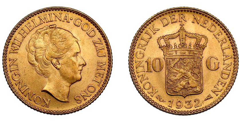 717   -  HOLANDA. 10 Gulden. 1932. KM-162. SC.