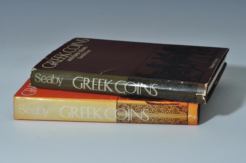 785   -  Lote de 2 volúmenes ed. Seaby: Sear, D. R., Greek coins and their values, Volume 1 Europe, Volume 2 Asia & Africa, London, 1978 y 1979.