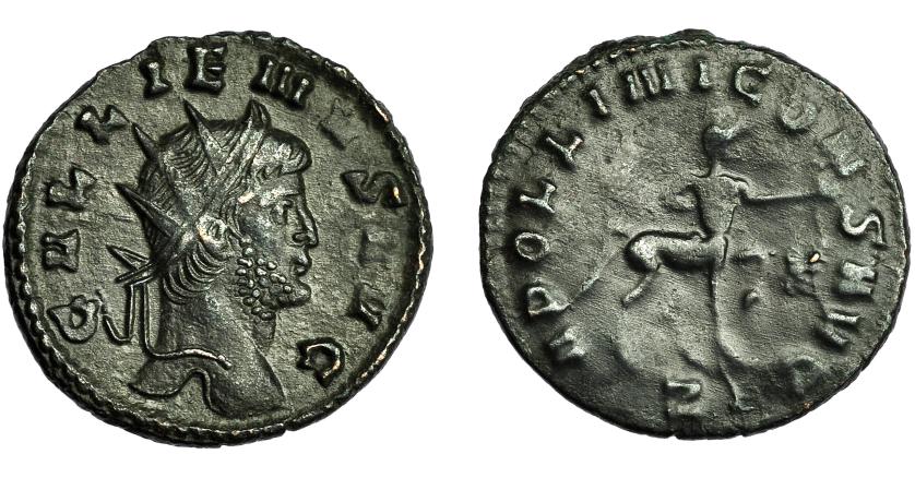 2296   -  IMPERIO ROMANO. GALIENO. Antoniniano. Roma (267-268). R/ Centauro avanzando a der. con arco, debajo Z. VE 3,58 g. 21,4 mm. RIC-163. Acuñación floja en rev. Pátina oscura. MBC+/MBC-.