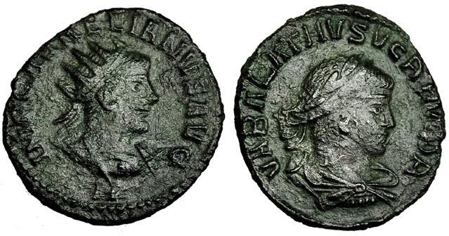 2305   -  IMPERIO ROMANO. AURELIANO Y VABALATO. Antoniniano. Antioquía. H. VE 3,80 g. 20,6 mm. RIC-381. MBC.