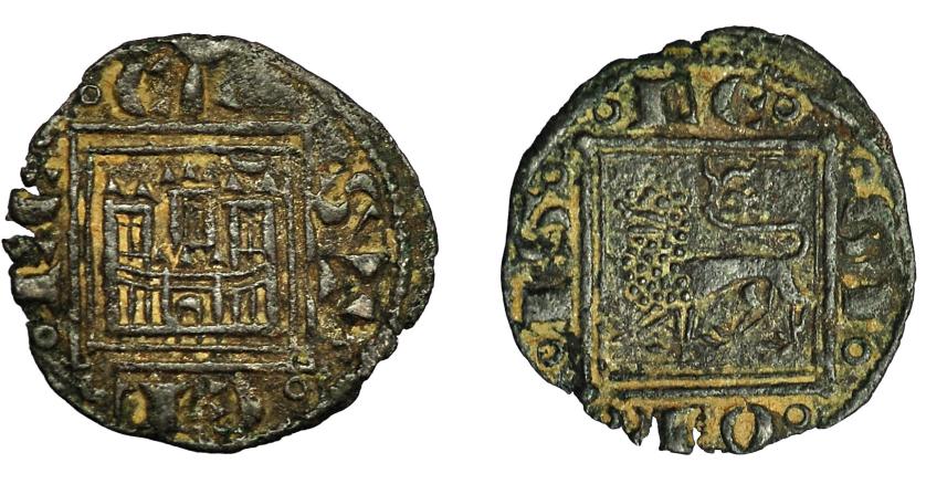 2362   -  REINO DE CASTILLA Y LEÓN. ALFONSO X. Meaja-óbolo. Marca creciente sobre torre. VE 0,32 g. 12,3 mm. III-288. BMM-48. Pequeñas roturas al borde. MBC.