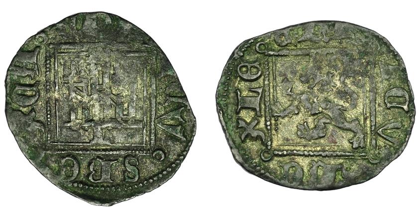 2379 - REINO DE CASTILLA Y LEÓN. ENRIQUE II. Novén. León. VE 10,6 g. 18,5 mm. III-498. BMM-680. Raya. MBC-.