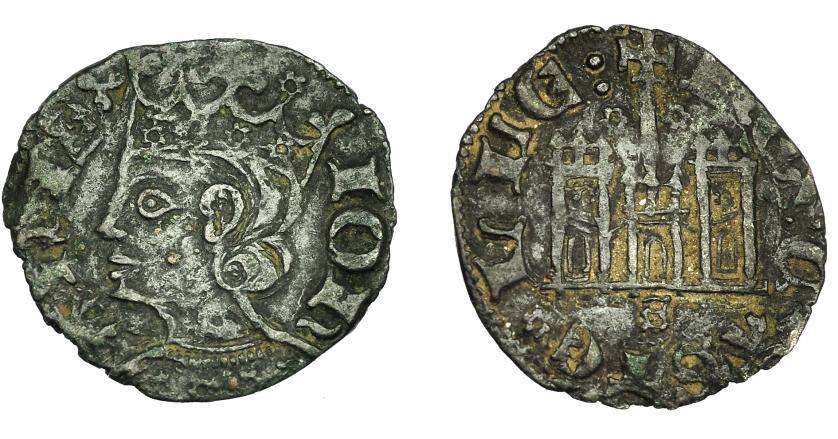 2385 - REINO DE CASTILLA Y LEÓN. JUAN I. Cornado. Sevilla. Dos florones y S en rev. VE 1,02 g. 17,5 mm. III-573. BMM-750. MBC.