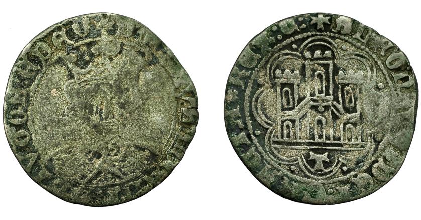 2410 - REINO DE CASTILLA Y LEÓN. ALFONSO DE ÁVILA. Cuartillo. Toledo. VE 2,70 g. 26,1 mm. III-853. BMM-1111. BC/MBC-. Rara.