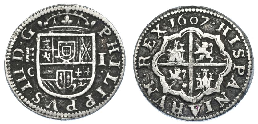 2474   -  FELIPE III. Real. 1607. Segovia. C. AC-516. MBC/MBC-.