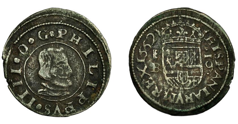2516   -  FELIPE IV. 16 maravedís. 1662. Segovia. BR. AC-488. BC+.