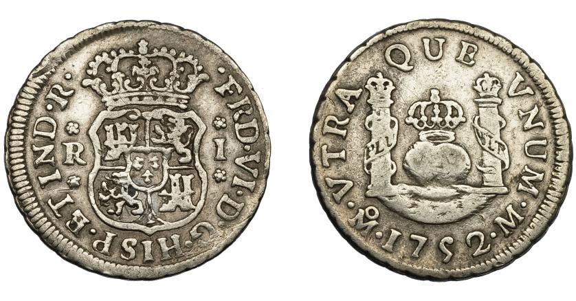 2555   -  FERNANDO VI. Real. 1752. México. M. VI-151. MBC/MBC-.