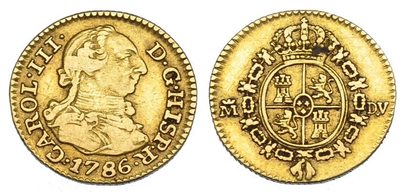 2557   -  CARLOS III. 1/2 escudo. 1786. Madrid. DV. VI-1065. MBC.