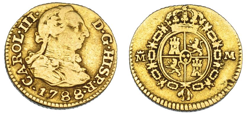 2560   -  CARLOS III. 1/2 escudo. 1788. Madrid. M. VI-1068. MBC-.