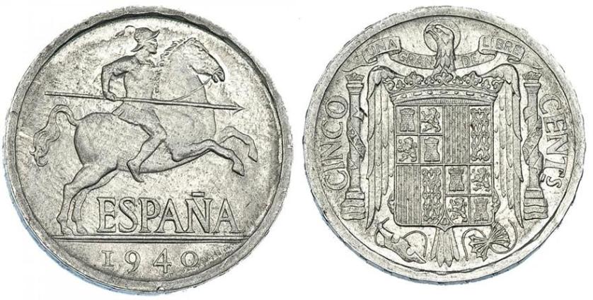 2601   -  FRANCISO FRANCO. 5 céntimos. 1940. Madrid. VII-271. EBC+.