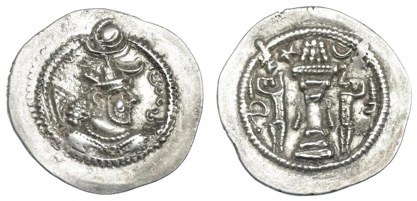 2620   -  MONEDA EXTRANJERA. Imperio sasánida. Dracma. Peroz (457-483). AR 4,23 g. SES-tipo I. MBC+.