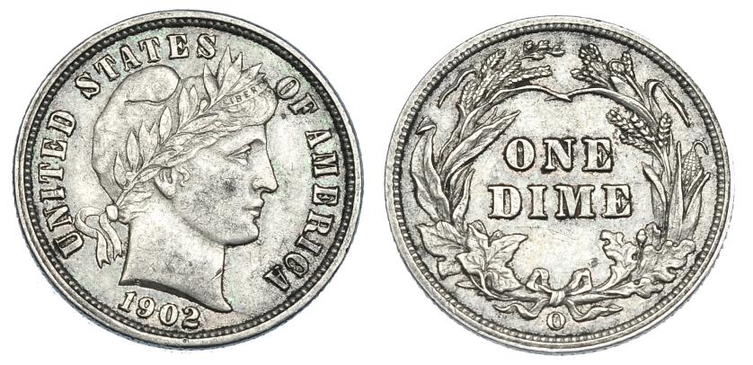 2623   -  MONEDA EXTRANJERA. ESTADOS UNIDOS DE AMÉRICA. Dime. 1902-O. KM-113. MBC+.