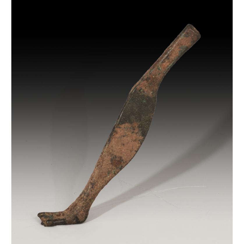 2668   -  HISPANIA ANTIGUA. Cultura ibérica. Exvoto (IV-II a.C.). Bronce. Altura 8,0 cm.