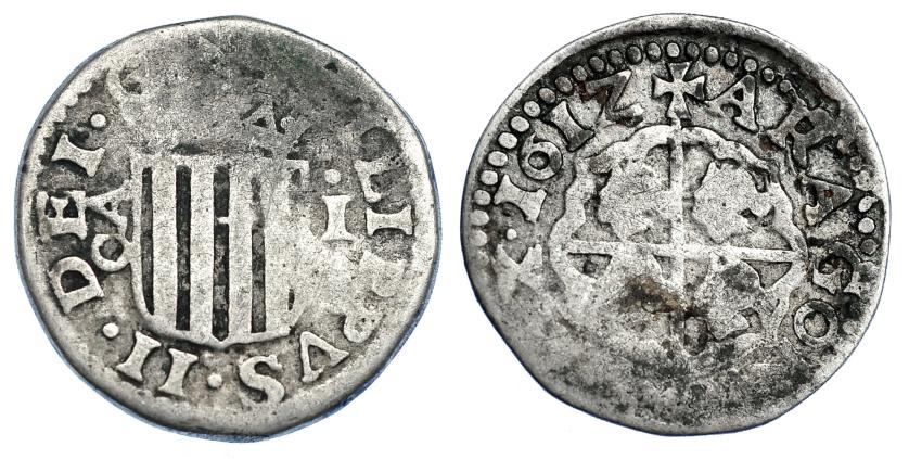 1001   -  FELIPE III. Real. 1612. Zaragoza. AC-577. BC+/BC.