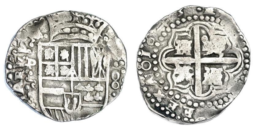 1032   -  FELIPE IV. 8 reales. 1643. Potosí (FR). Fecha completa. AC-1471. MBC-.