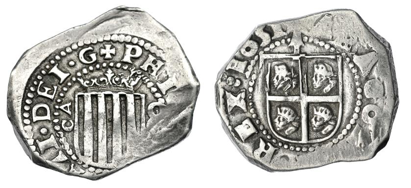 1036   -  FELIPE IV. 8 reales. 1651. Zaragoza. AC-1691. MBC. Rara.