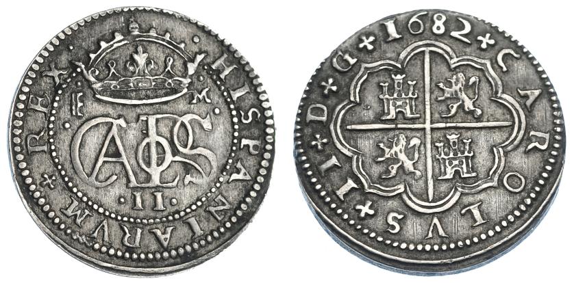1052   -  CARLOS II. 2 reales. 1682. Segovia. M. AC-442. EBC-.