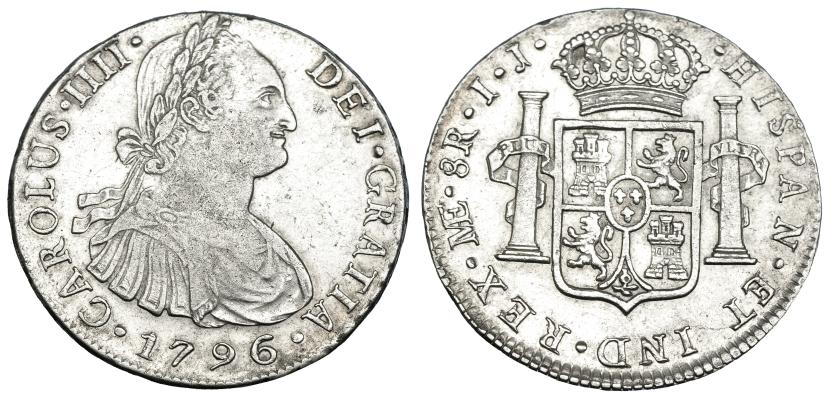 1106   -  CARLOS IV. 8 reales. 1796. Lima. IJ. VI-758. MBC/MBC+.