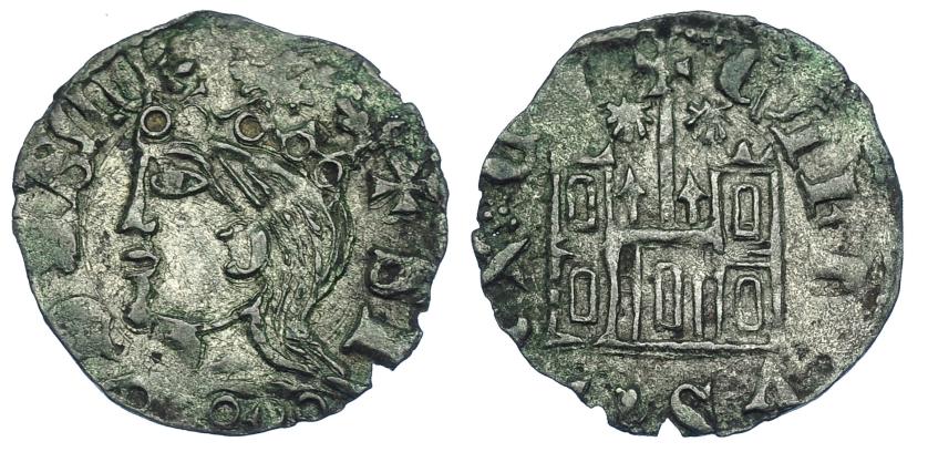 720   -  REINOS DE CASTILLA Y LEÓN. ENRIQUE II. Cornado. Coruña o Santiago de Compostela. A/+ SI DAS M. R/ ENRICUS REX CA. Dos veneras sobre las torres. AR 0,73 g. 17,7 mm. III-482.1. BMM-664. EBC-/MBC+. Rara en esta conservación.