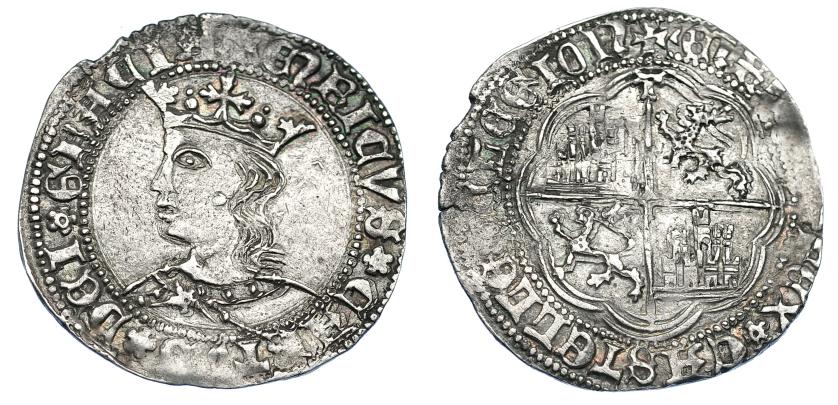 749   -  REINOS DE CASTILLA Y LEÓN. ENRIQUE IV. Real. Toledo. AR 3,28 g. 28,2 mm. III-693. BMM-887.1. MBC.