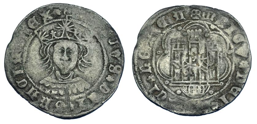 765   -  REINOS DE CASTILLA Y LEÓN. ENRIQUE IV. Cuartillo. Segovia. AR 3,02 g. 27,2 mm. III-754 vte. BMM-1022.2. MBC-. 