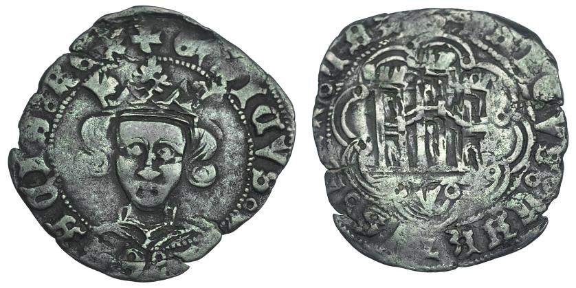 766   -  REINOS DE CASTILLA Y LEÓN. ENRIQUE IV. Cuartillo. Villalón. AR 3,00 g. 27 mm. III-759.1. BMM-1028. MBC-.