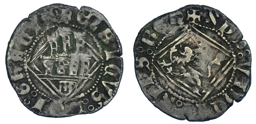 774   -  REINOS DE CASTILLA Y LEÓN. ENRIQUE IV. Blanca de rombo. Segovia. VE 1,21 g. 19,5 mm. III-833. BMM-1083. MBC-. 