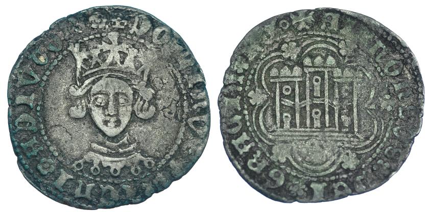 776   -  REINOS DE CASTILLA Y LEÓN. ALFONSO DE ÁVILA. Cuartillo. Sevilla. Marca de ceca poco visible. VE 2,69 g. 27,6 mm. III-852. BMM-113.2. MBC-. Escasa.