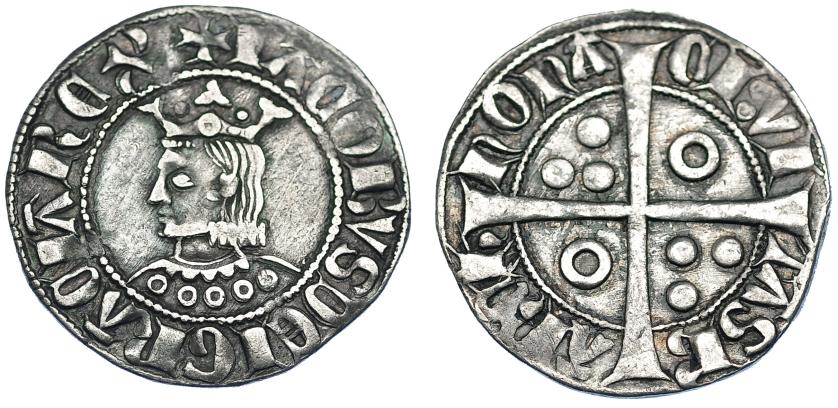 788   -  CORONA DE ARAGÓN. JAIME EL JUSTO (1291-1327). Croat. Barcelona. CIVI en anillo. AR 3,16 g. 23,7 mm. IV-337.1. MBC. 