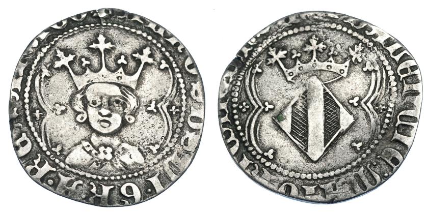 815   -  CORONA DE ARAGÓN. ALFONSO EL MAGNÁNIMO (1416-1458). Real. Valencia. AR 2,53 g. 22,4 mm. IV-864. MBC.