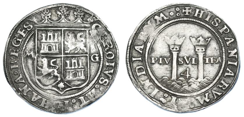 879   -  JUANA Y CARLOS. 4 reales. México. M-G. AC-127. MBC.