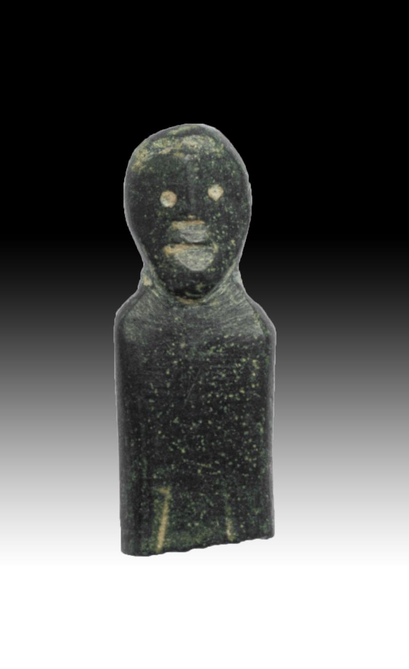 1065   -  HISPANIA ANTIGUA. Cultura ibérica. Fragmento de exvoto (IV-II a.C.). Bronce. Altura 2,5 cm.