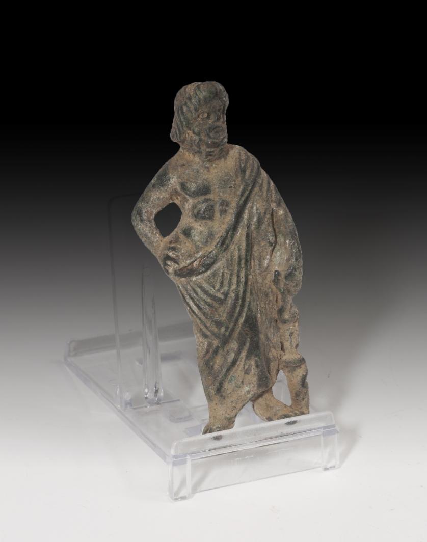 1094   -  ROMA. Imperio Romano. Figura de Esculapio (II-III d.C.). Bronce. Altura 7,8 cm. No incluye soporte.