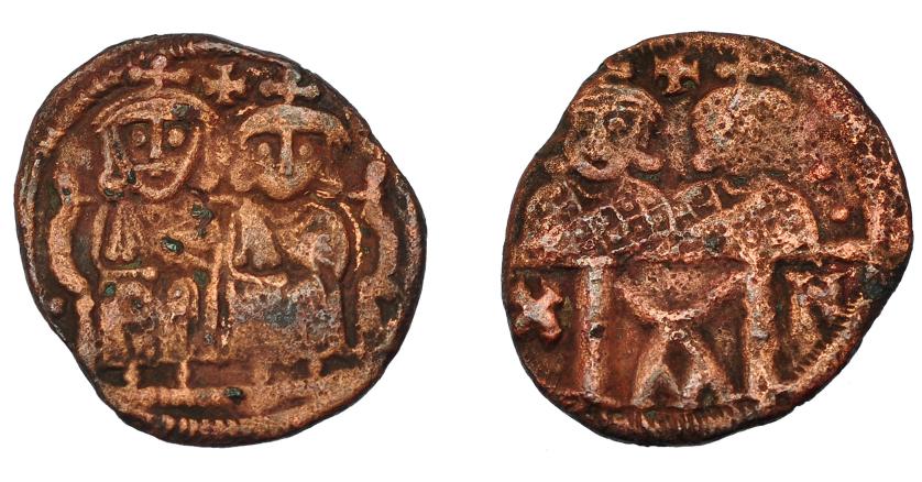 391   -  IMPERIO BIZANTINO. LEÓN IV. Follis. Constantinopla (775-780). Follis. AE 4,42 g. 24,3 mm. SBB-1587. BC+.