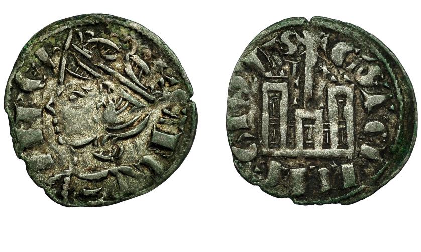 442   -  REINOS DE CASTILLA Y LEÓN. SANCHO IV. Cornado. Toledo. *-* y T en punta. VE 0,69 g. 18,3 mm. III-302. BMM-4330. MBC.