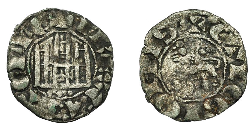 450   -  REINOS DE CASTILLA Y LEÓN. FERNANDO IV. Pepión-dinero. Marca tres puntos. VE 0,80 g. 17,7 mm. III-328. BMM-459. MBC-.