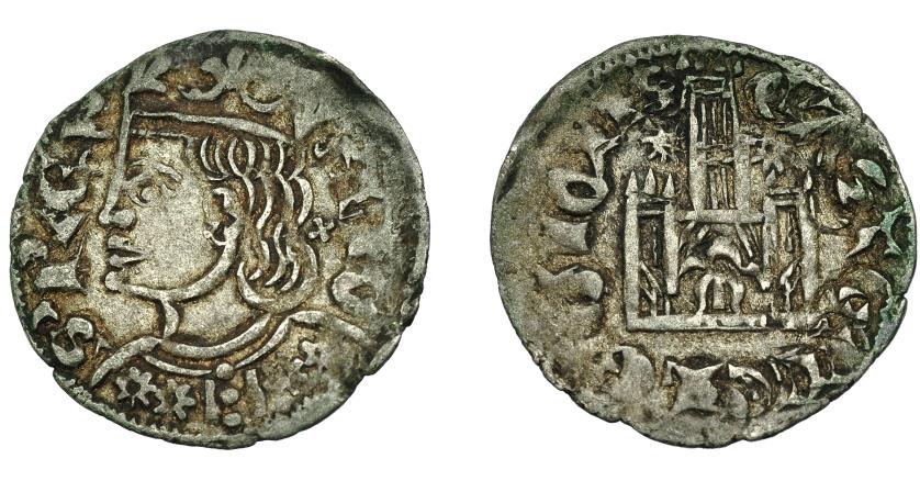 454   -  REINOS DE CASTILLA Y LEÓN. ALFONSO XI. Cornado. Murcia. *-*/M en puerta, aspa detrás del busto. VE 0,86 g. 19,1 mm. III-339.1 vte. BMM-476.1. MBC.