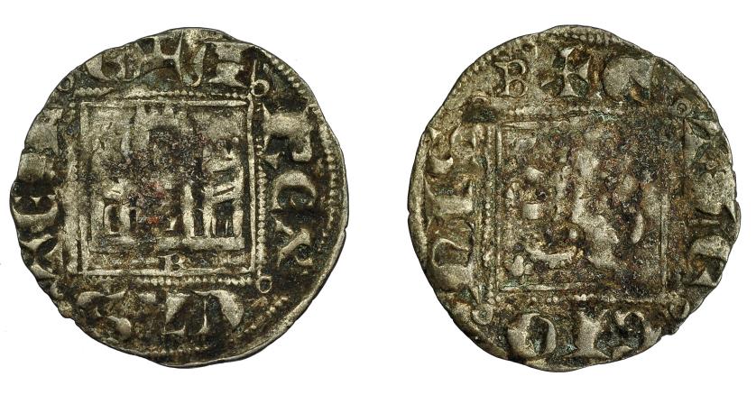 462   -  REINOS DE CASTILLA Y LEÓN. ALFONSO XI. Novén. Burgos. B al final de la ley. del rev. VE 0,73 g. 18,2 mm. III-355 vte. BMM-483.2. MBC-.