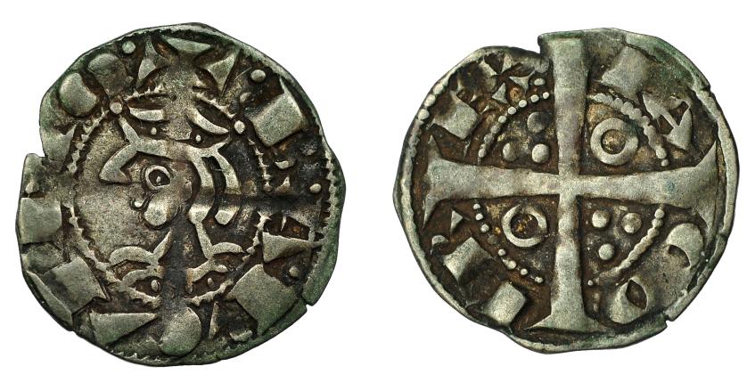 494   -  CORONA DE ARAGÓN. JAIME EL CONQUISTADOR (1213-1276). Dinero. Barcelona. IA en anillo. VE 0,91 g. 16,9 mm. IV-308. MBC.