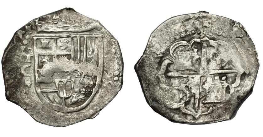 525   -  FELIPE II. 4 reales. 1595. Toledo. C. AC-617. Oxidaciones. MBC-/BC-.