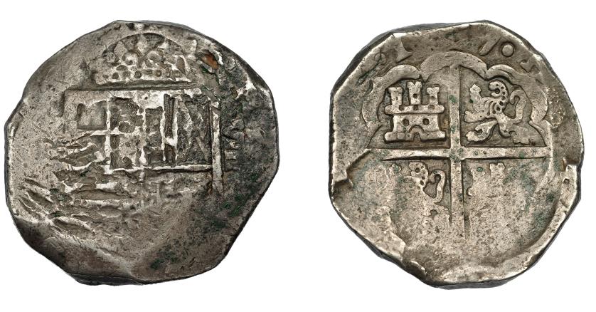 554   -  FELIPE IV. 8 reales. 1(6)37. (Sevilla, R). AC-1650. BC+/MBC-.