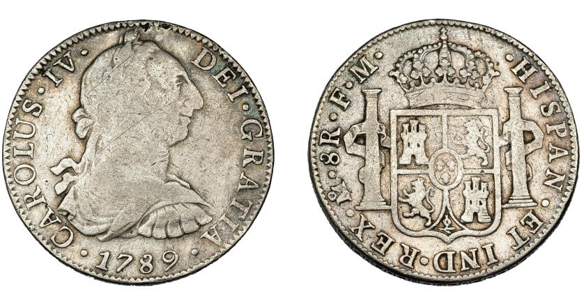615   -  CARLOS IV. 8 reales. 1789. México. FM. VI-784. BC+.