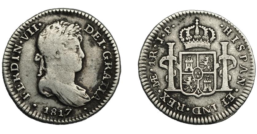 640   -  FERNANDO VII. Real. 1817. Lima. JP. VI-486. BC+/MBC-.