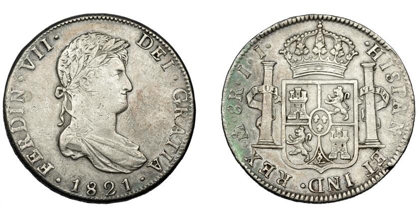 651   -  FERNANDO VII. 8 reales. 1821. México. JJ. VI-1101. MBC.