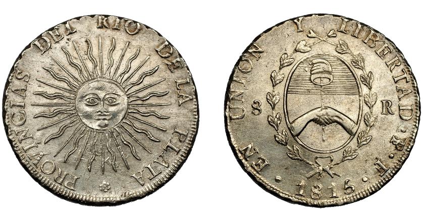 857   -  MONEDAS EXTRANJERAS. ARGENTINA. 8 reales. Provincia del Río de la Plata. 1815. Potosí F. KM-14. EBC-.