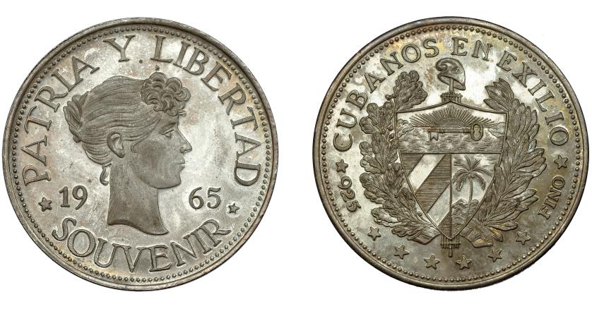 872   -  MONEDAS EXTRANJERAS. CUBA. Souvenir. 1965. Cubanos en el exilio. Unusual World coins-XM-6. Prueba.